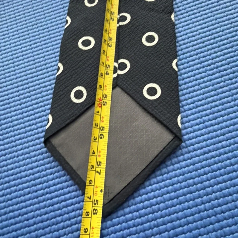 BRAEMORE-Men's blackesh Blue 100% Italian Silk Tie 4